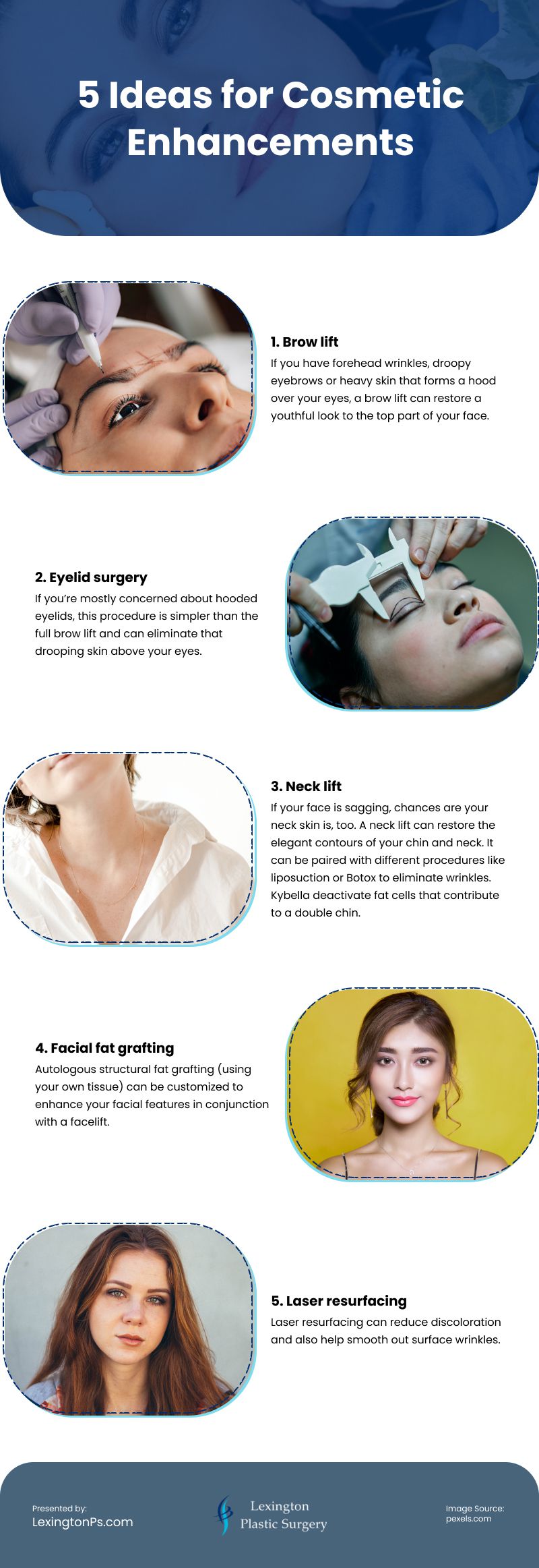 5 Ideas for Cosmetic Enhancements Infographic